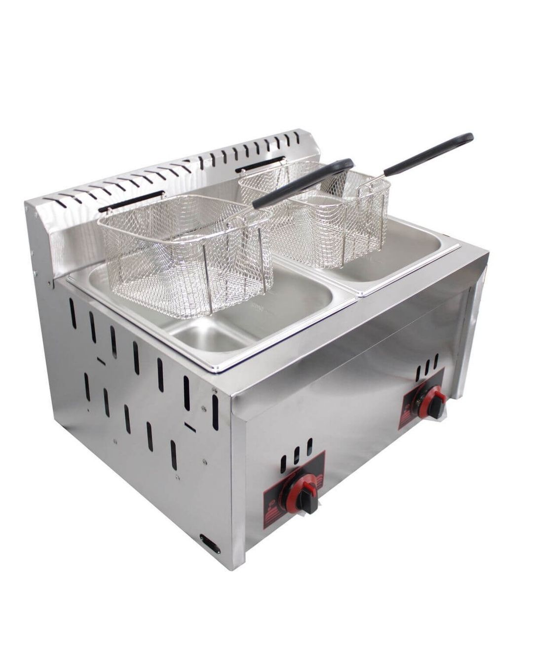 6L + 6L Golden Burner Double Tank Commercial Grade Gas Deep Fryer