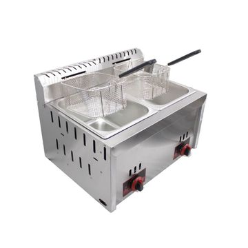 6L + 6L Golden Burner Double Tank Commercial Grade Gas Deep Fryer