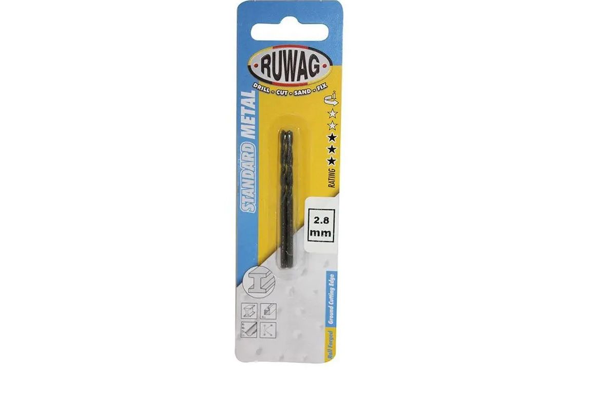 Metal Drill Bit, Ruwag, 2.8mm, 2 Pieces (4 pack) BY WOODLY
