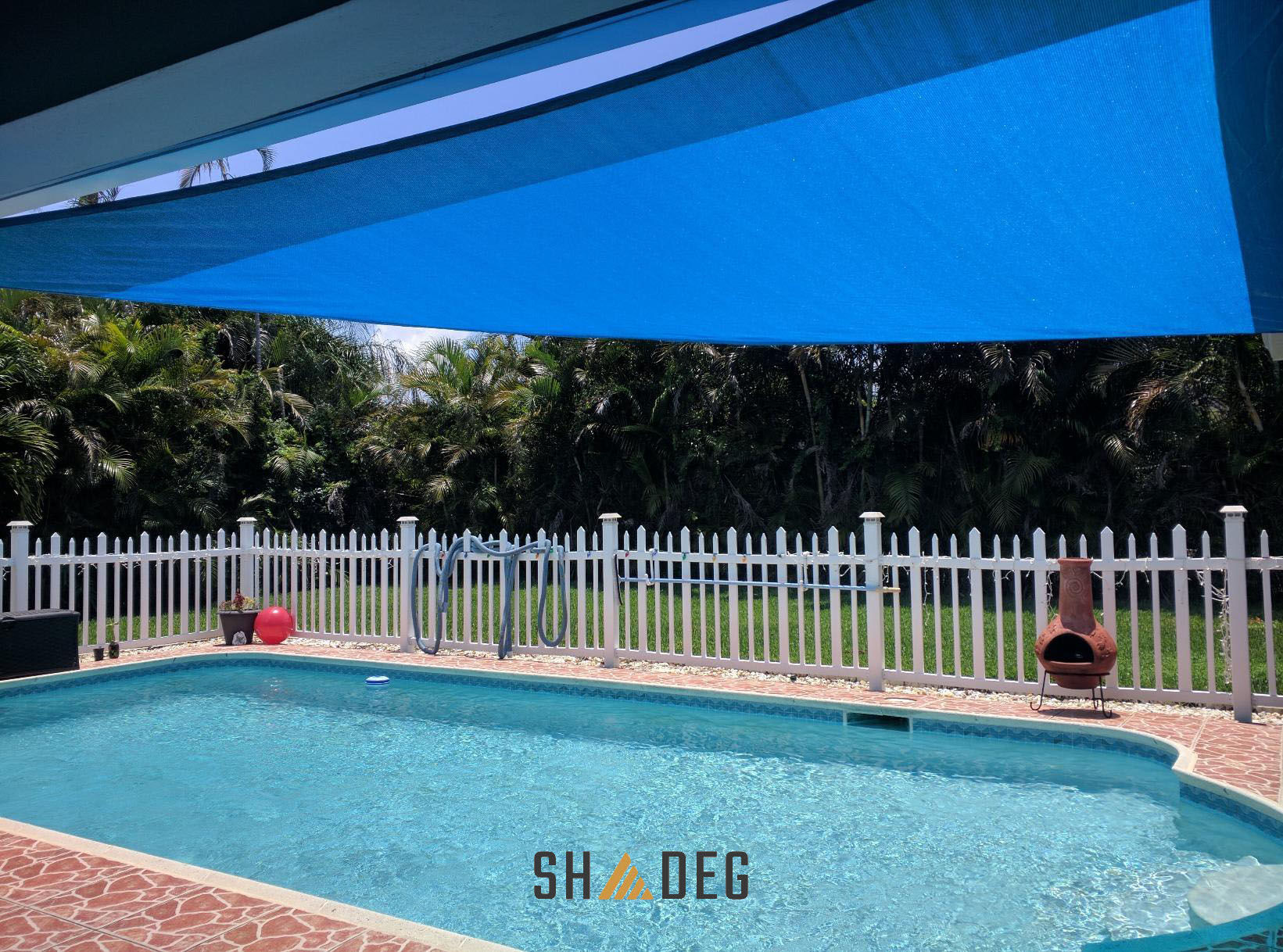 Shade Sail Blue Shadeg Ultrablock 325GSM 500cm ×500cm Square