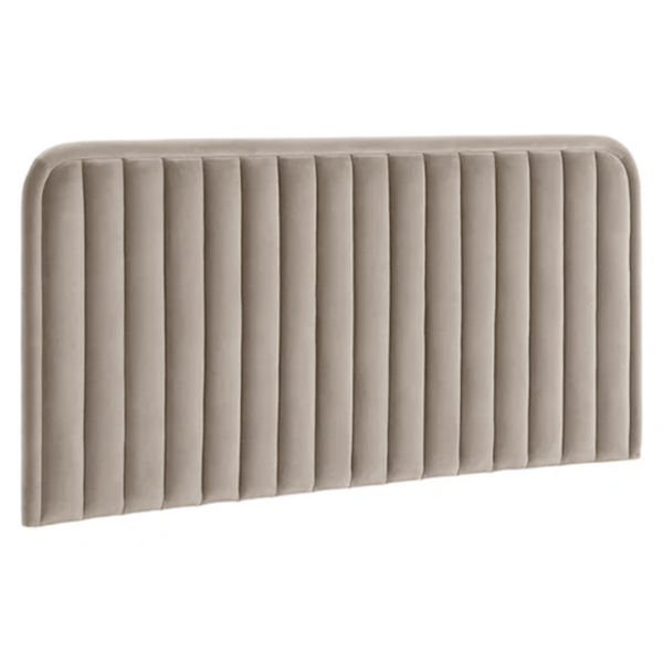 Bodina Channel Velvet Tufted Headboard King Dust