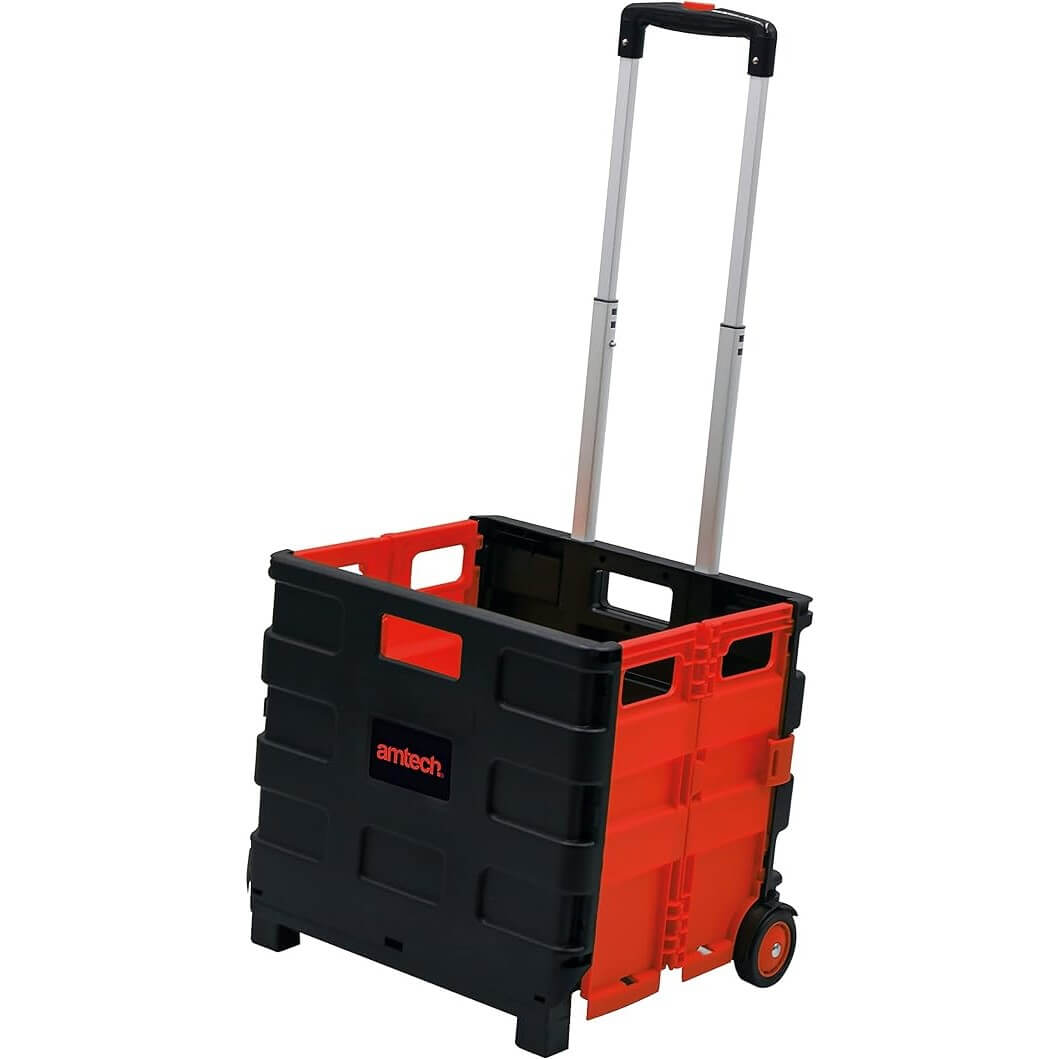 Double-Wheel Shopping Cart For Storage - Red