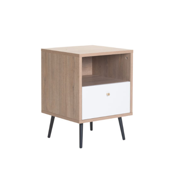 MONZA 1 DRAWER PEDESTAL - OAK/WHITE