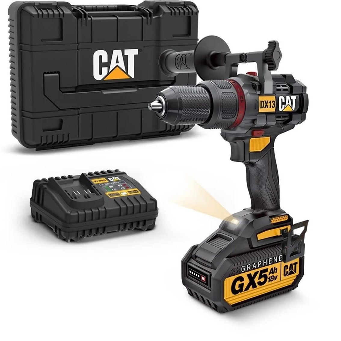 CAT Impact Drill BL 80Nm 18V Kit