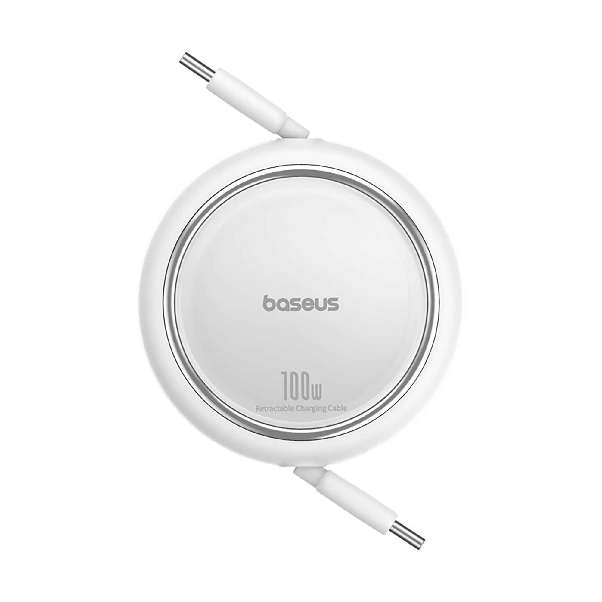 Baseus Free2Draw Mini Retractable Charging Cable Type-C to Type-C 100W 1m - Moon White