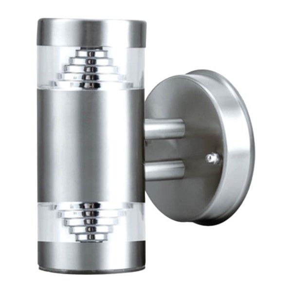 230VAC 2 x 6W LED Stainless Wall Light Fitting