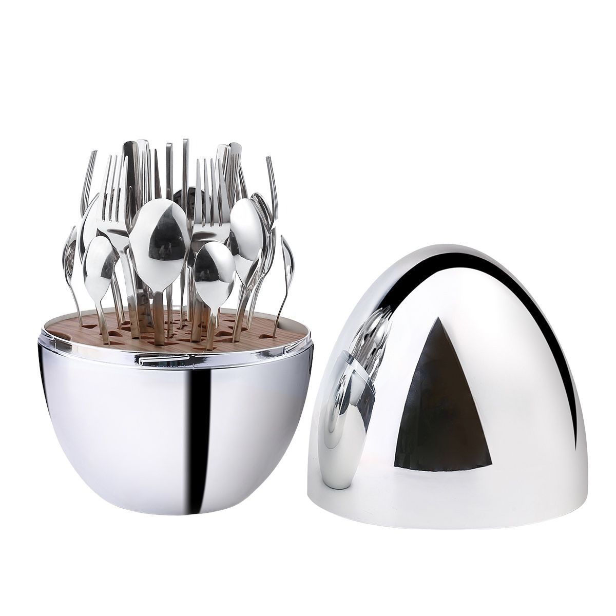 Easter Eggs 24 pieces Stainless Steel Cutlery Set Silver