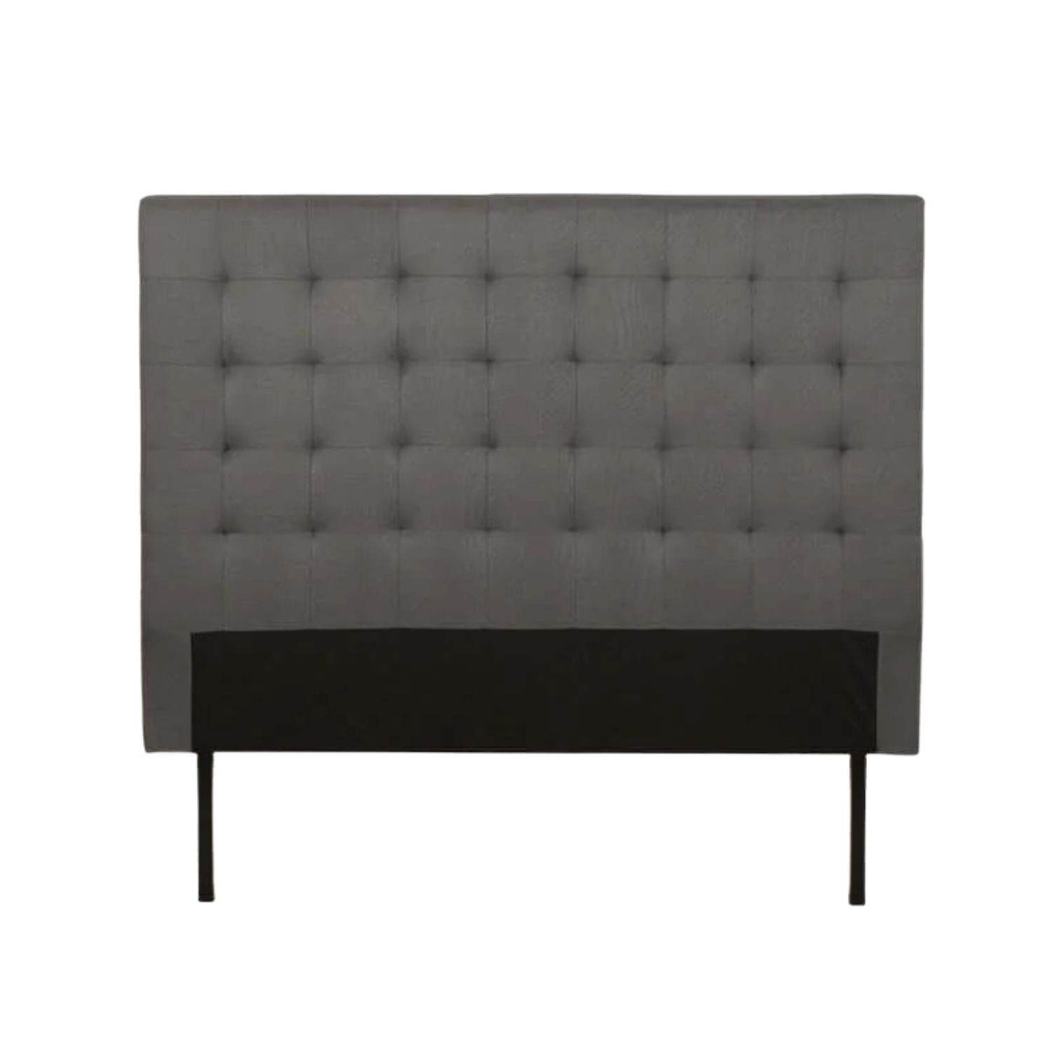 Light Grey Fabric Tufted Headboard - Queen