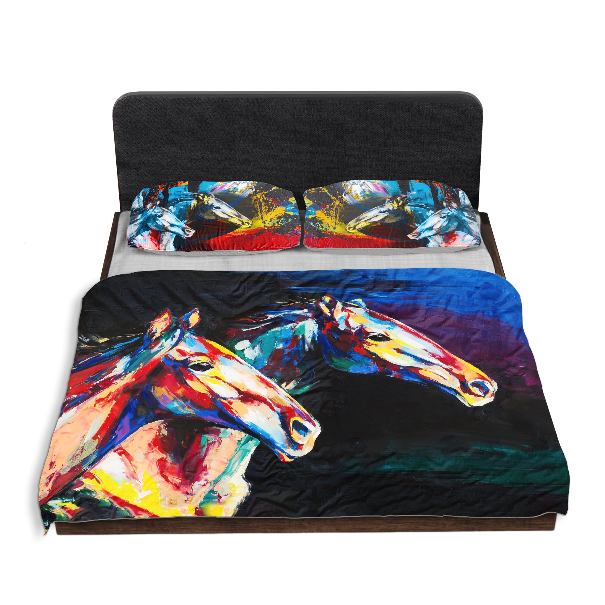 Abstract Painted Horses Duvet Cover Set Double LEROY MERLIN South Africa