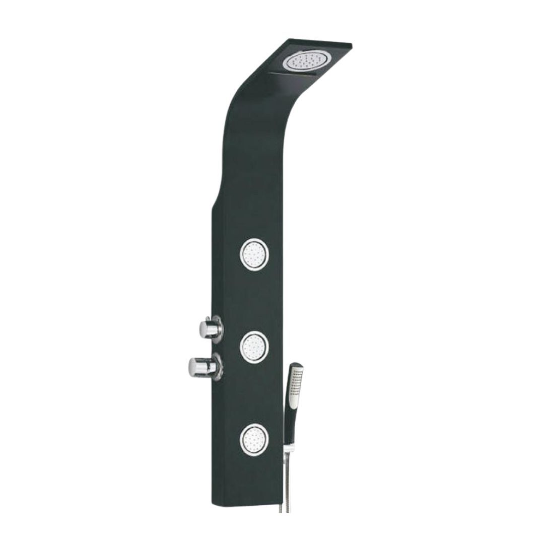 SHOWER PANEL CURV - 1400X200M - MATT BLACK