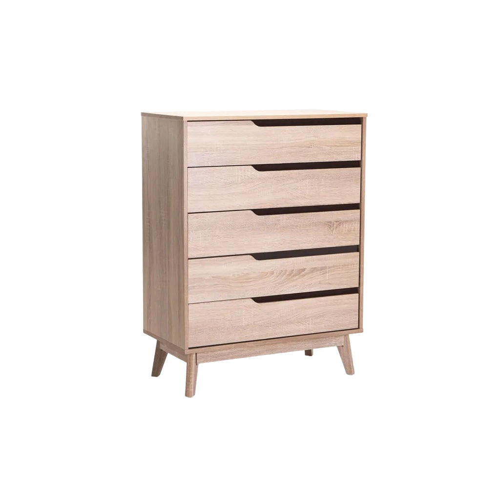Vividitto - Archangel 5 Drawer Chest - Light Oak