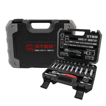 Stier 24 Piece 1/4" Socket Set