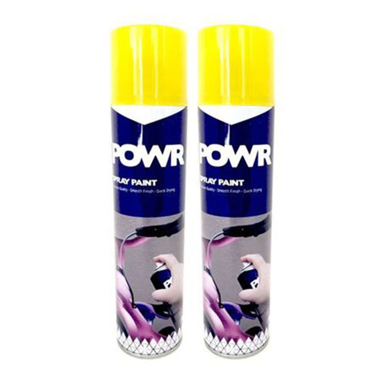 POWR Spray Paint Canary Yellow 300ml ( 2 Pack )