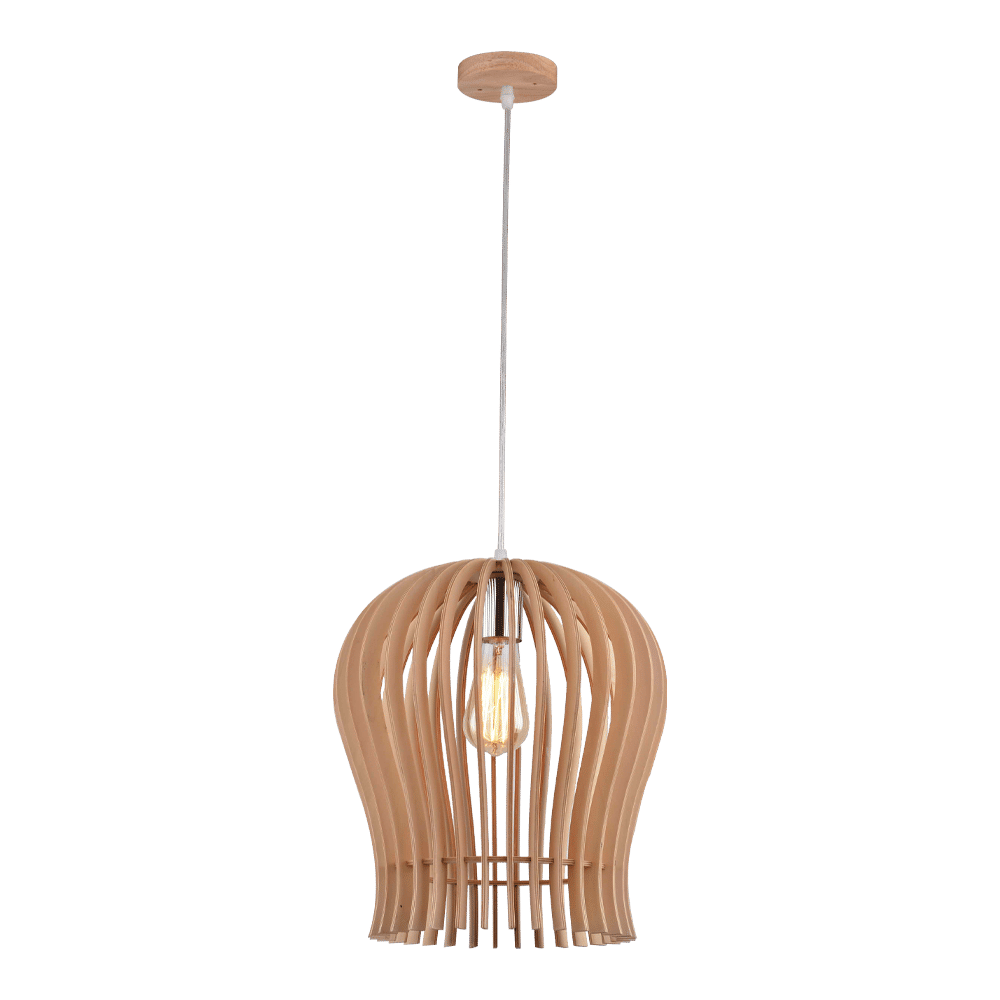 Pendant Lighting – Scandinavian Range – Wood Jar Shape