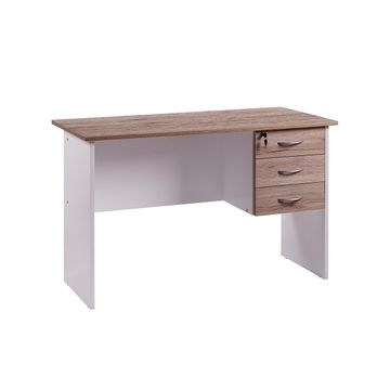 Linx Solitude 1200 work desk  + 3 drawers  -Sanremo oak and whIte