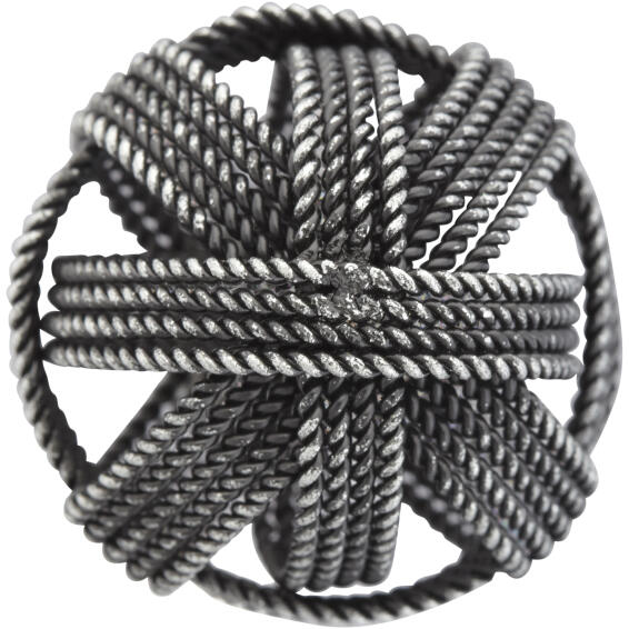 Cabinet knob black braid steel twist 32mm inspire