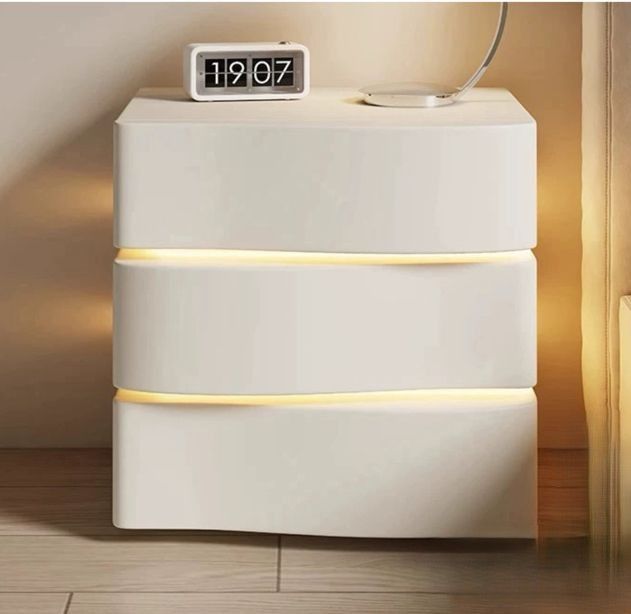 LBM FURN-Smart LED 3 Drawer Pedestal- White