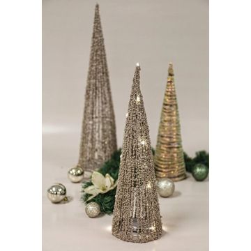 Cone LED Festive Tree – 60cm Warm White LED Christmas Cone Light Decoration