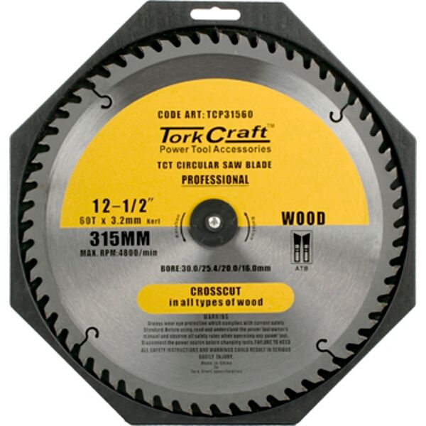 Blade Contractor 315 X 60T 30/1/20/16 Circular Saw Tct