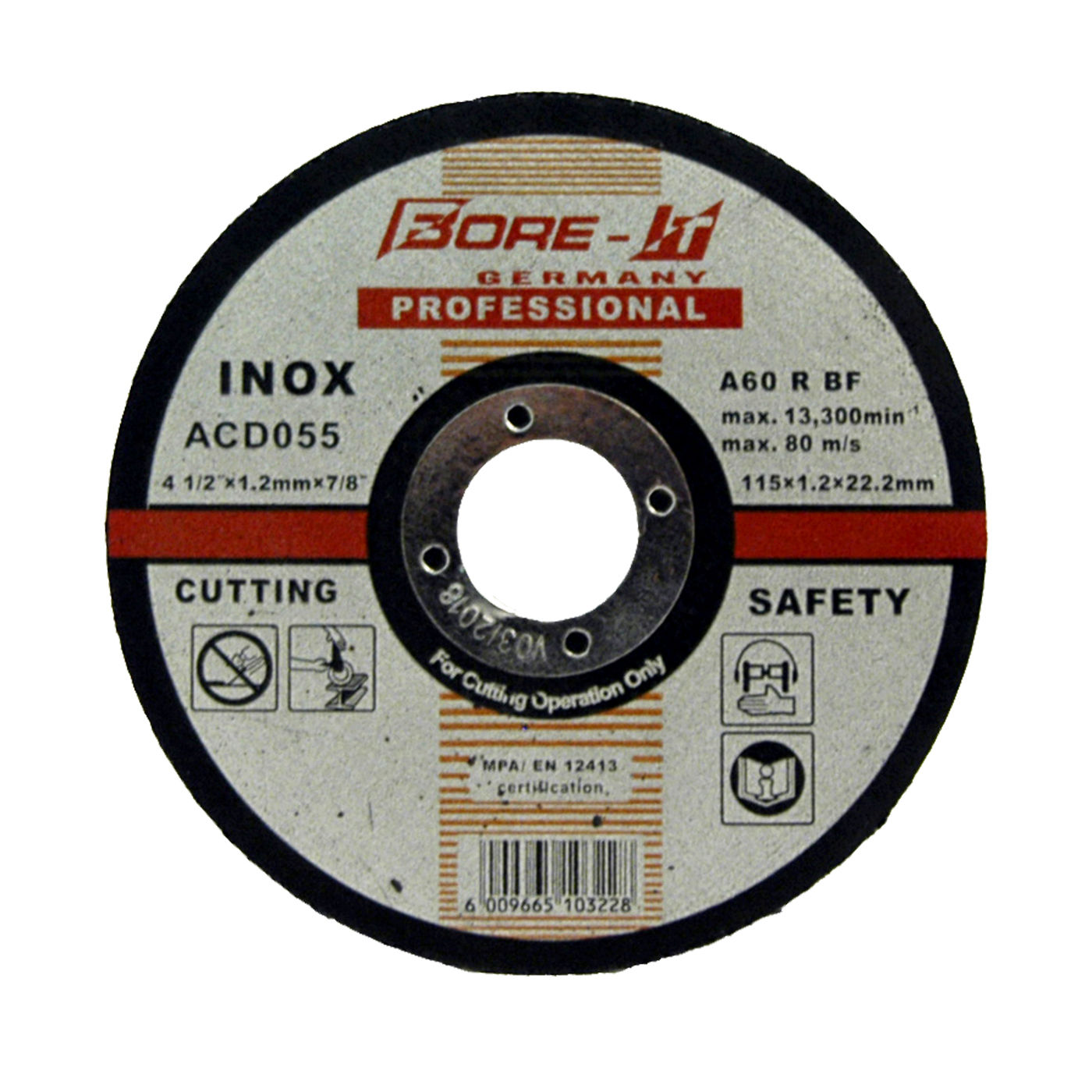 Bore-it - Inox - Cutting Disc - Steel - 115 X 1.2mm - 4 Pack