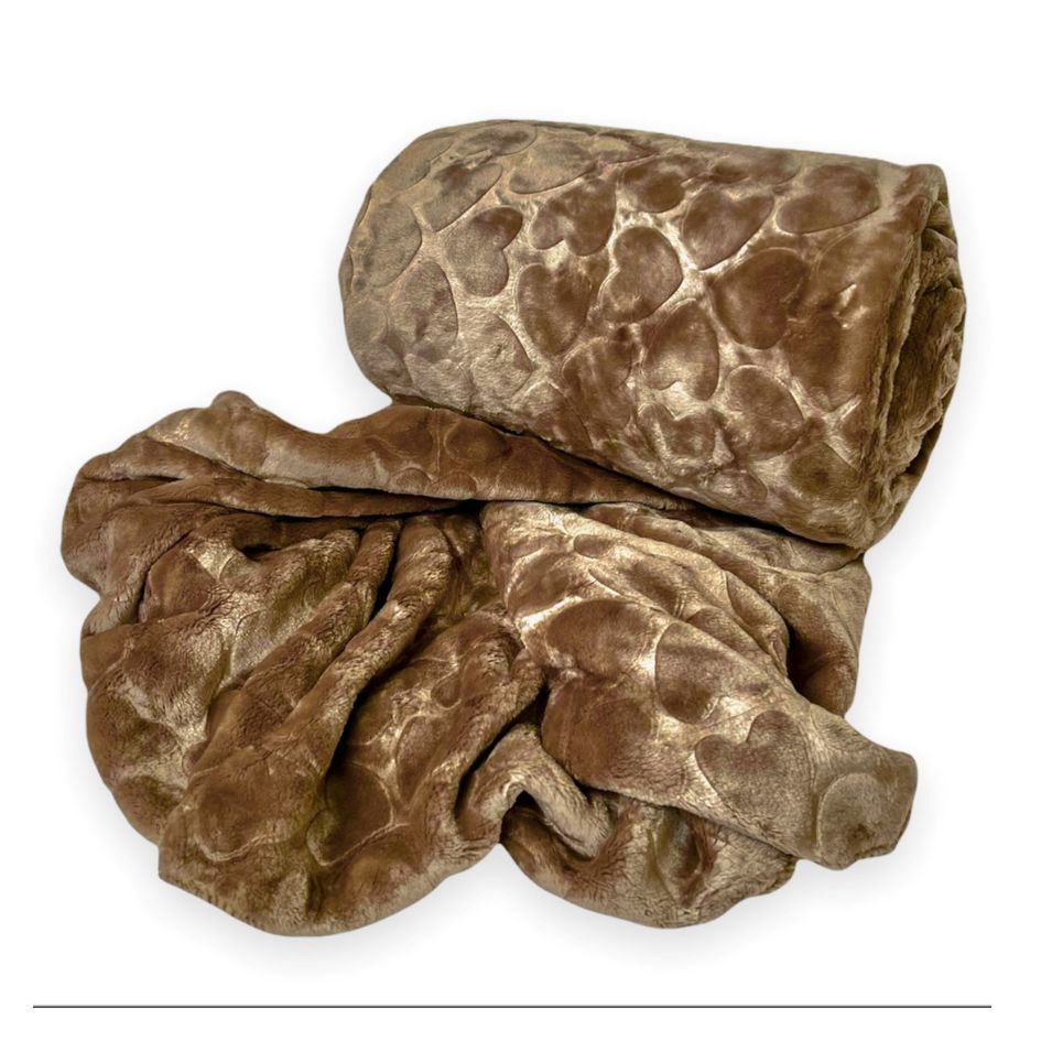 Nu Dekor - Rainbow Winter Fleece Blanket - 180 x 210cm - Chocolate