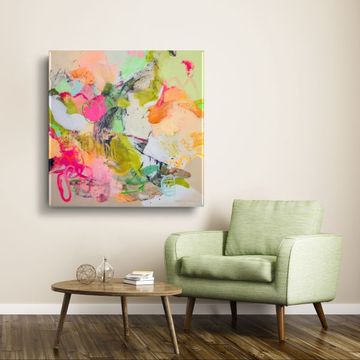 LIFE IS BEAUTIFUL CANVAS WALL ART  1mx1m