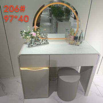 Modern Simple Design Makeup with Mirror and Chair Bedroom Furniture Dresser Vanity Table with Drawers with Light