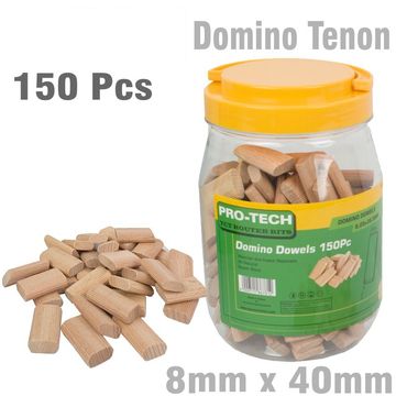 Domino Tenon 8x40mm 150 Piece Jar Beech Wood