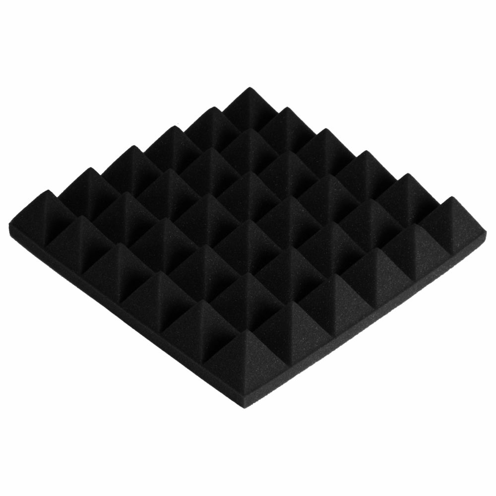 ACOUSTIC PANEL 300 X 300 PYRAMID - BLACK (12 PIECES)