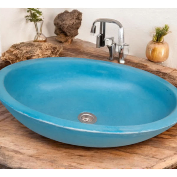 Angel's Rock Pool Blue Bespoke Bathroom Basin/Sink 54.5x40x16.5cm