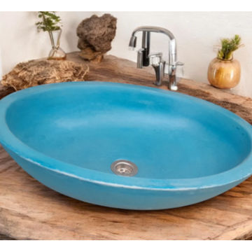 Angel's Rock Pool Blue Bespoke Bathroom Basin/Sink 54.5x40x16.5cm