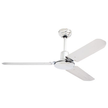 Eurolux Industrial Ceiling Fan 3 Blades Chrome