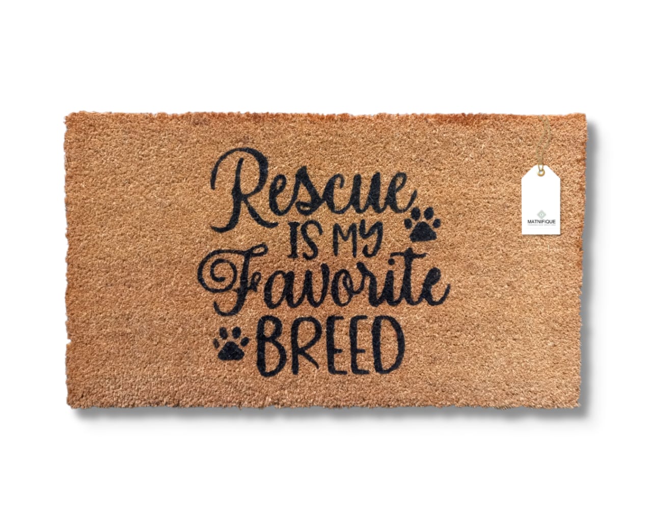 Matnifique Coir Design Doormat - Rescue Breed 700 x 400 x 14mm