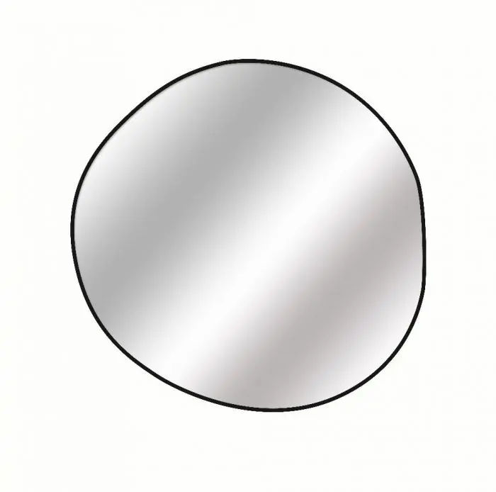 Woodly Mirror, Odd Shape, Black Frame, 600mm x 600mm