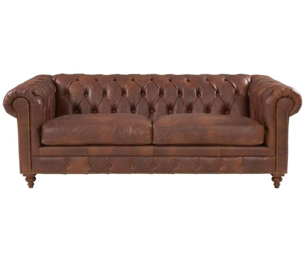 Euro Leather Chesterfield 3 Seater Sofa