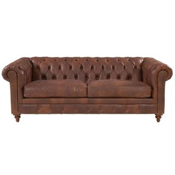 Euro Leather Chesterfield 3 Seater Sofa