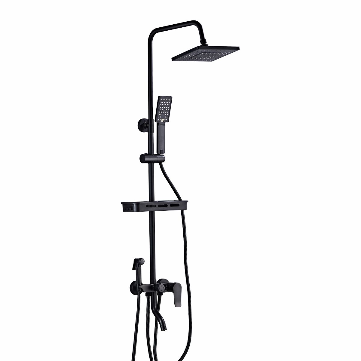 All-in-1 Exposed Three Function  Shower Set - Matte Black 1816B