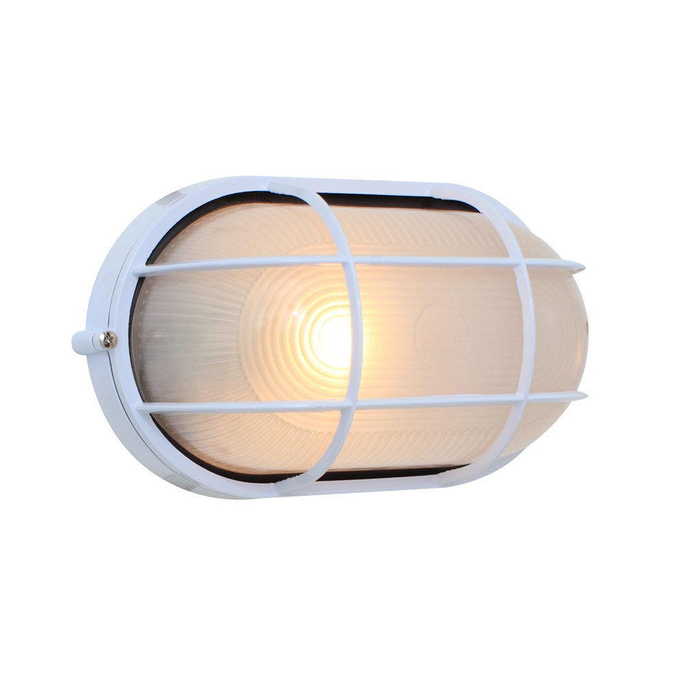 Eurolux - Oval - Large Grid - Bulk Head - 280mm - White