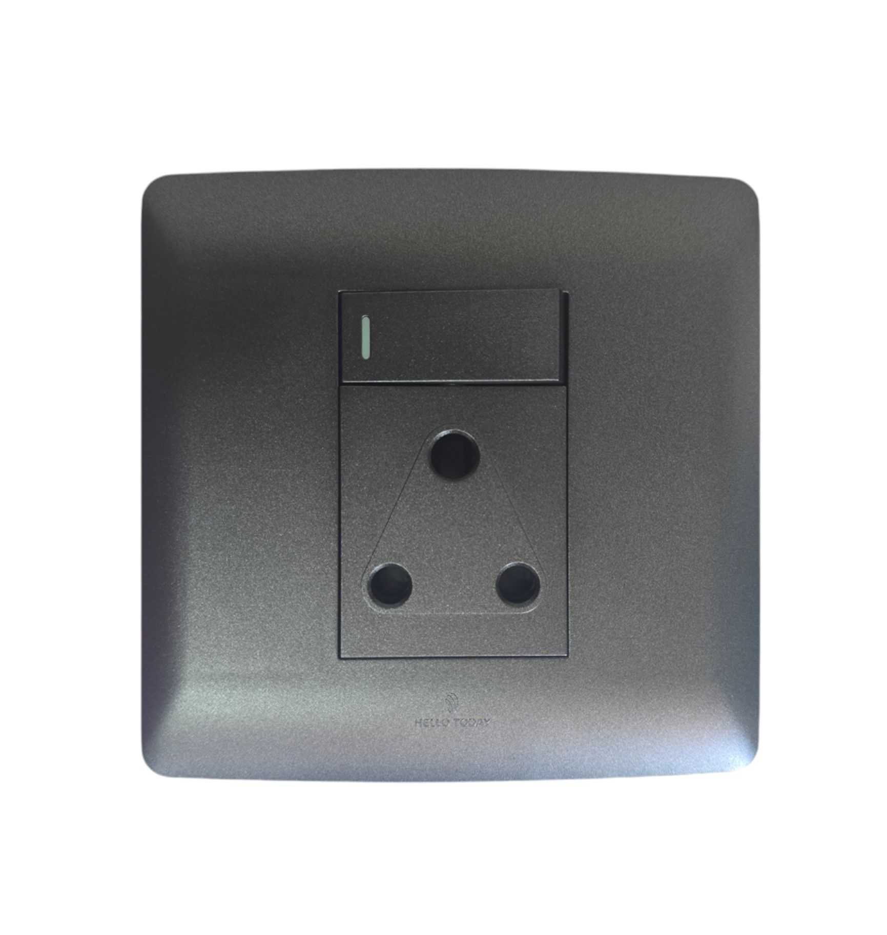 HT Single Wall Socket Black 4x4 16A 220V