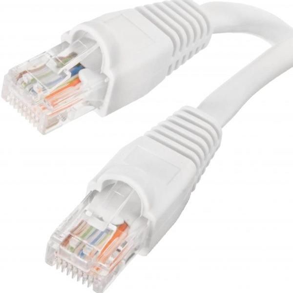 Acconet Cat6 Utp Flylead, 1 Meter, Straight, Stranded Cable, Moulded Boots And Plugs, White