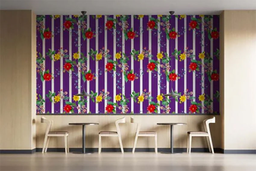 Tsonga African Print Wallpaper Purple