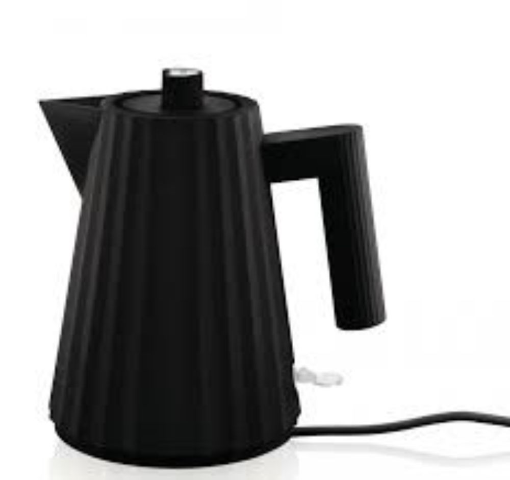 Alessi Plissé Electric Kettle – Black, 1 Litre