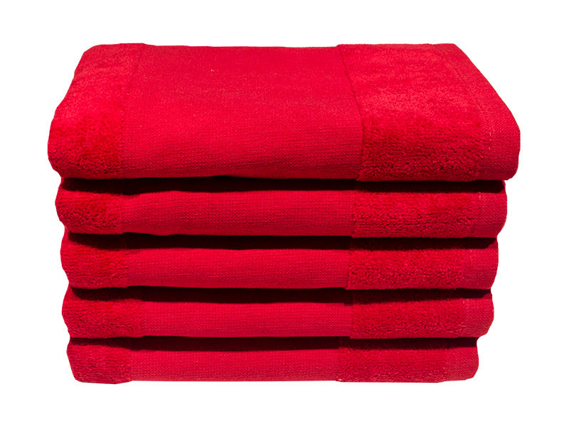 Bunty's Plush 450 GSM Velour Premium Golf Towels - Racing Red(120pc Pack)