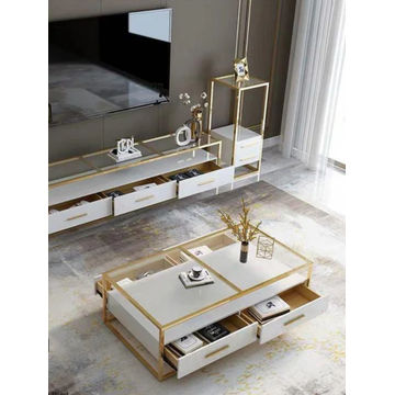 EFURN- Lucy TV stand & Coffee Table White