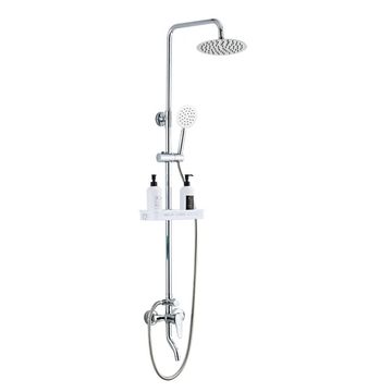 Three Function Bathroom Chrome Shower Faucet Set_1817