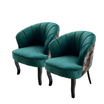 Turkish Inspired Velvet Chair - Emerald Green