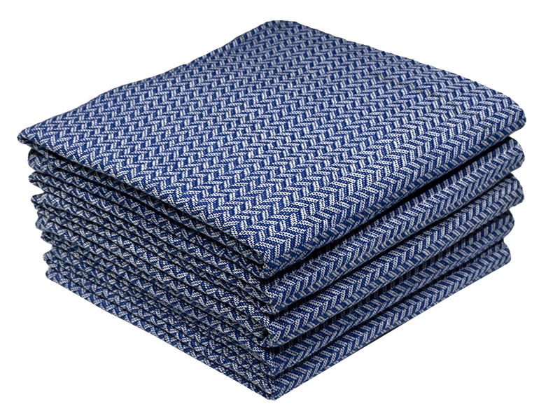 Multipurpose, Easy Fit, Absorbent Kitchen Towel- Design 2033 - 050x070cms - (05 Pc Pack) - Plain - Victoria Blue
