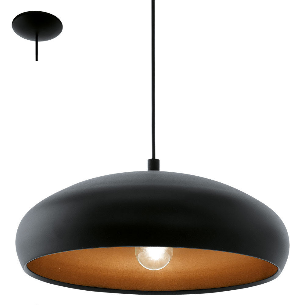 Mogano1 - Pendant - 400mm - Black/Copper