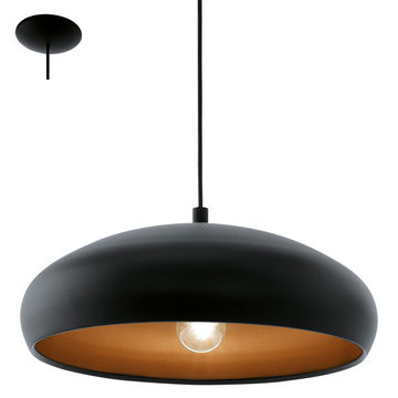 Mogano1 - Pendant - 400mm - Black/Copper