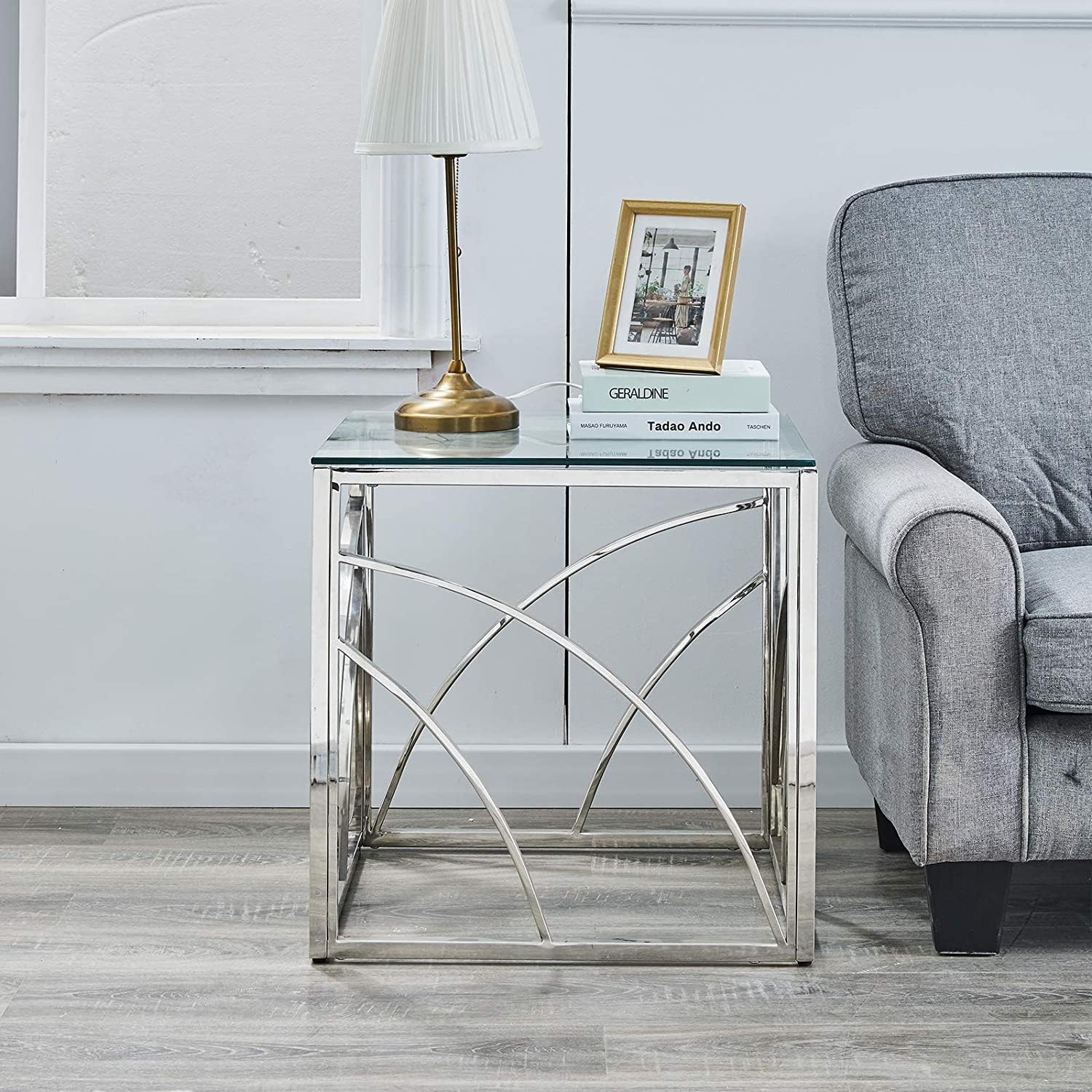 Remington End Table -Silver